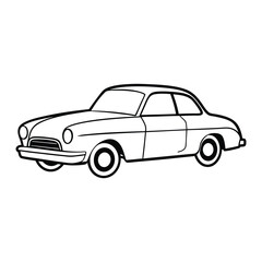 Car Drawing Silhouette Outline Design Vector Illustration Clipart Eps 