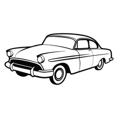 Car Drawing Silhouette Outline Design Vector Illustration Clipart Eps 