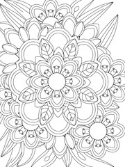 Flowers Coloring Book Pages Flowers Patterns