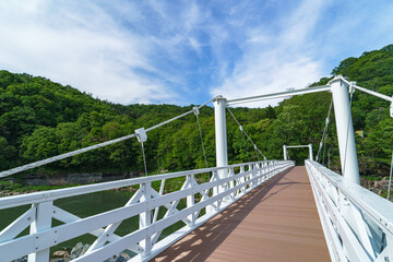 Obraz premium 神居古潭（かむいこたん）・神居大橋 北海道旭川の観光地