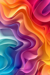 Colorful abstract waves gradient background.