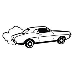 Car Drawing Silhouette Outline Design Vector Illustration Clipart Eps 