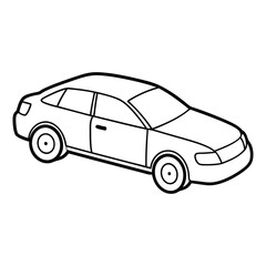 Car Drawing Silhouette Outline Design Vector Illustration Clipart Eps 