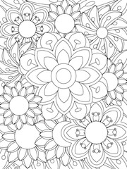 Flowers Coloring Book Pages Flowers Patterns