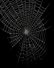 Dewy spider web
