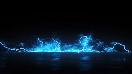 Electric Blue Lightning Storm