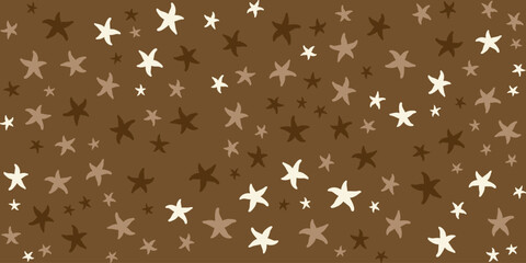 A seamless pattern of stars on a dark background. Perfect for wallpaper, fabric, or any design project related to space or night sky.