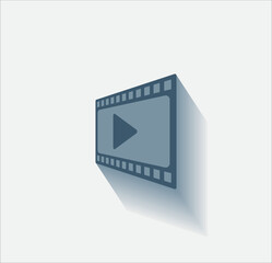 Fototapeta premium Vector dark color icon with shadow on light background