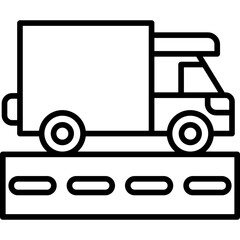 Truck Lane Sign Icon