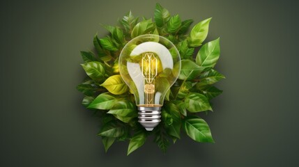 The bulb is located on the inside with leaves forest and the trees are in the light. Neural network ai generated art
