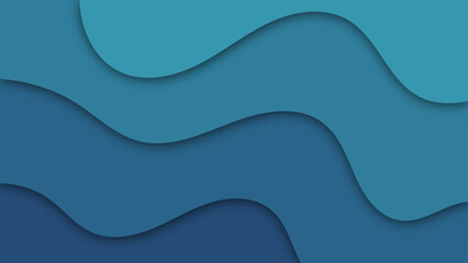 Abstract paper cut shape wave background