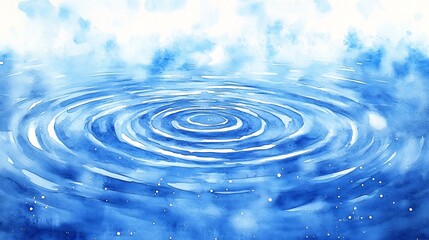 Water Ripples on a Blue Lake