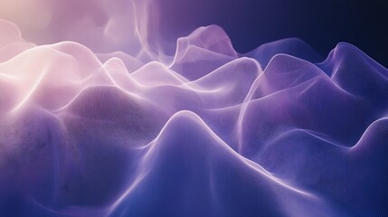 Obraz premium Abstract Purple and White Swirling Landscape