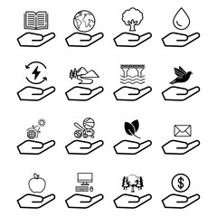 Hand icon set