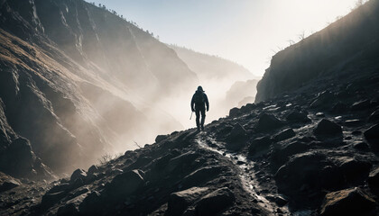 Island Lost in Foggy Winter: The Seeker's Pilgrimage Enveloped in Landslide