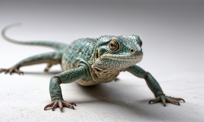 Obraz premium A CloseUp of a Vibrant Lizard Posing Naturally in Its Beautiful Habitat Outdoors