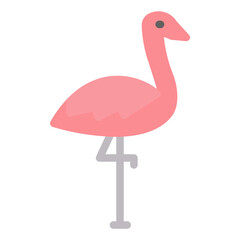 flamingo bird tropical icon