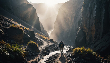 Oasis Forgotten in Foggy Winter: The Pathfinder's Trek Surrounded in Landslide