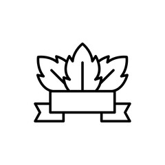 Obraz premium Mint Leaf outline icons, minimalist vector illustration ,simple transparent graphic element .Isolated on white background