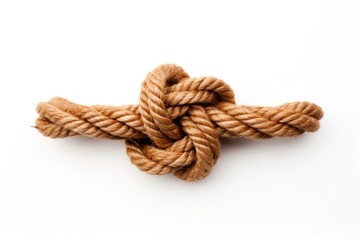 Fototapeta premium Knot rope white background durability intricacy.