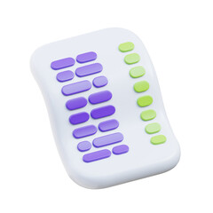 Shopping Bill 3D Illustration