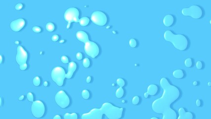 Blue droplets on gradient background