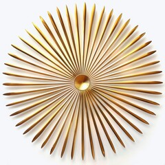 Golden sunburst wall art