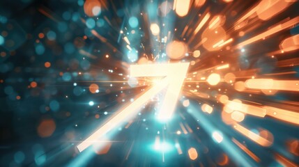 Obraz premium Abstract Arrow with Bokeh Lights