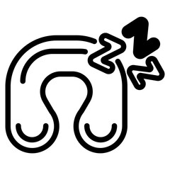 Round travel pillow icon