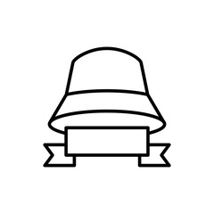 Panama hat outline icons, minimalist vector illustration ,simple transparent graphic element .Isolated on white background