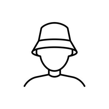 recommend clip art: Panama hat outline icons, minimalist vector illustration ,simple transparent graphic element .Isolated on white background