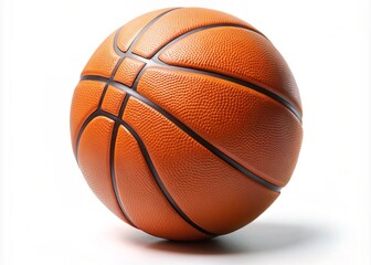 Fototapeta premium orange basketball ball isolated on white background