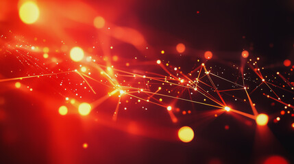 Abstract business connection of lines from nodes It is connected to endless nodes and represents the innovation of communication in the network.

