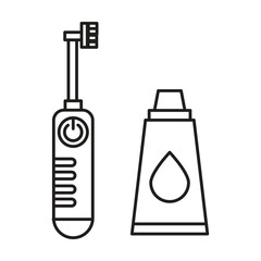 toothbrush icon vector on white background