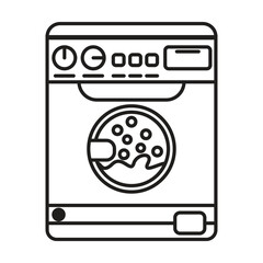 washing machine icon vector on white background