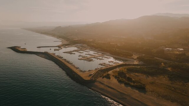 Aerial View of the Marina in Roccella Jonica