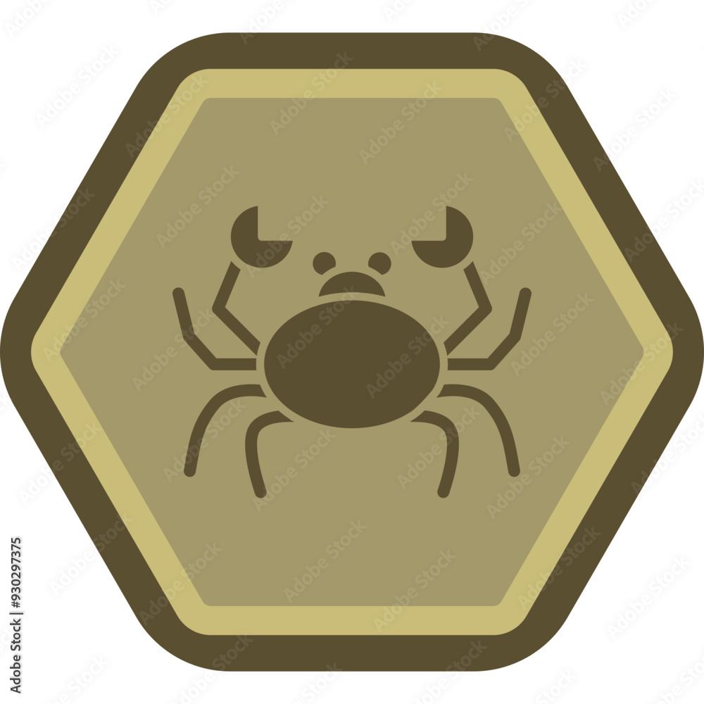 Canvas Prints Crab Icon Design