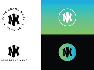 NX. NK bow brand monogram you can use on cap and as a clothing brand logo