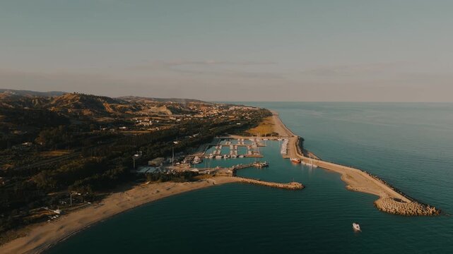 Aerial View of the Marina in Roccella Jonica