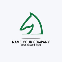 curious horse logo animal icon with question mark and youtube logo