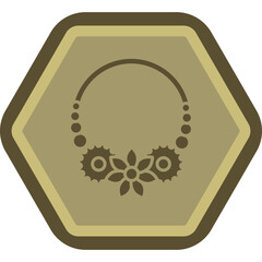 Flower necklace Icon Design