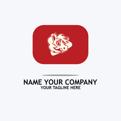 curious horse logo animal icon with question mark and youtube logo
