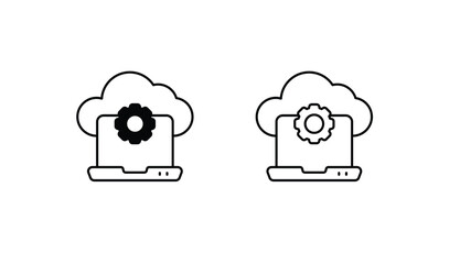 Cloud Computing icon design with white background stock illustration