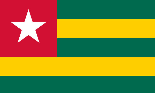 Togo flag togian flag - vector illustration