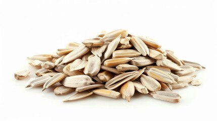 Obraz premium Pile sunflower seeds shelled, AI Generative