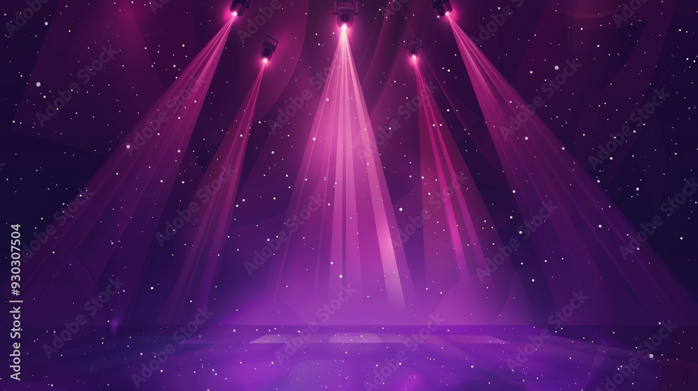 Poster purple stage lights