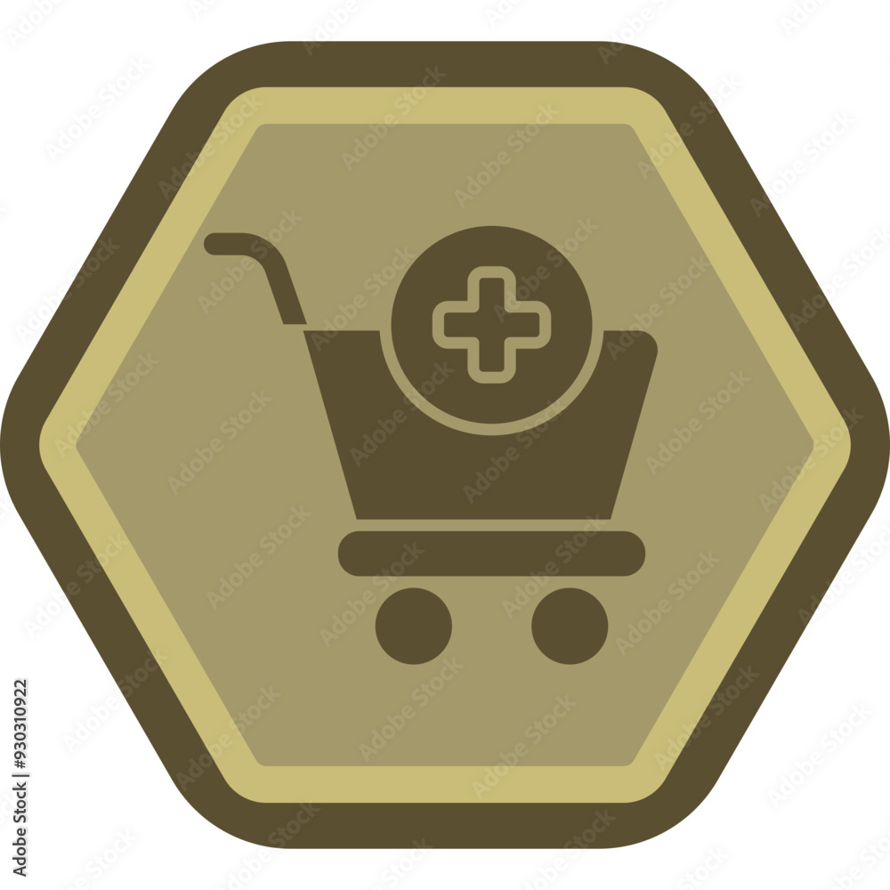 Sticker trolley icon design