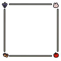 Obraz premium 保育 枠 イラスト 9月 おたより 素材