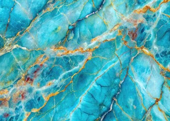 Vibrant bluish cyan Italian quartzite marble texture with colourful veins and rough surface, featuring a mineral gemstone pattern, perfect for modern interior design and ceramic digital tiles.