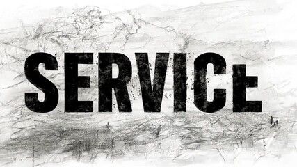 Service Word on Charcoal Drawing Showcasing the Determined Journey of a Soldier Generative AI